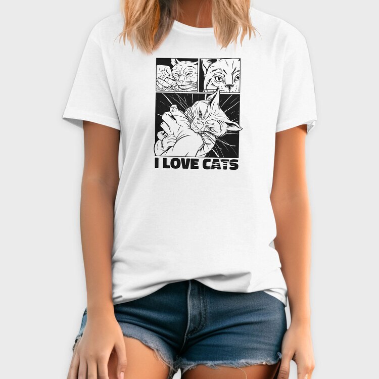 Cat Bite Comic, Tricou Barbati (Unisex)
