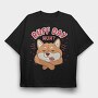 Ruff Day Funny Pet Dog Quote, Tricou Oversize Barbati (Unisex)