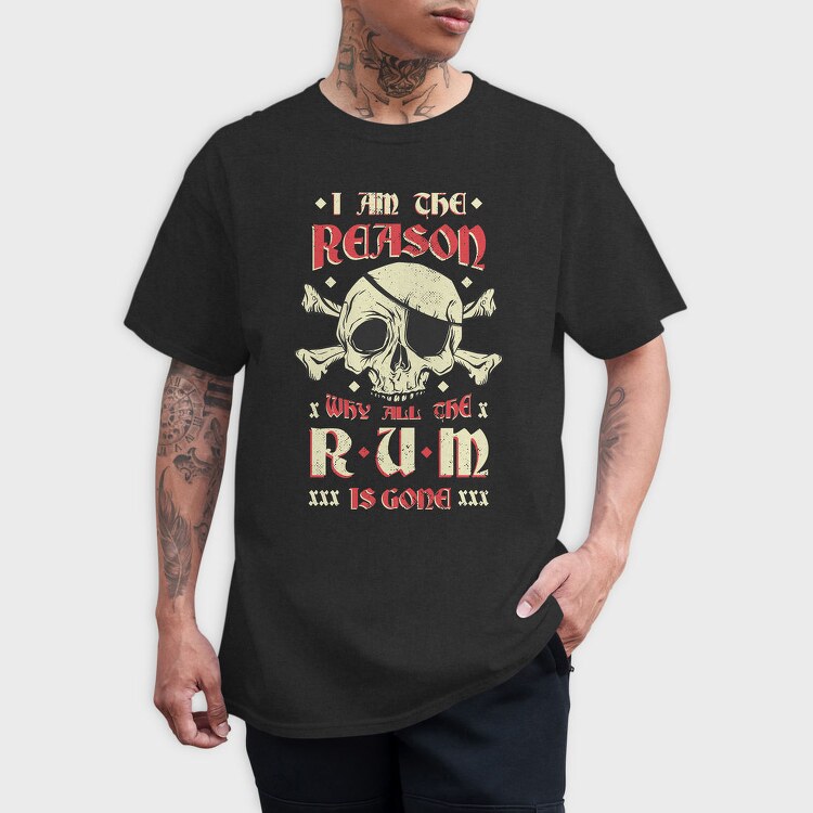 Rum Pirate, Tricou Barbati (Unisex)
