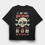 Rum Pirate, Tricou Oversize Barbati (Unisex)