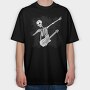 Dabbing Guitarrist Skeleton Dab Skeleton Guitar, Tricou Oversize Barbati (Unisex)