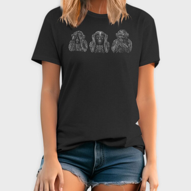 Three Monkeys, Tricou Barbati (Unisex)