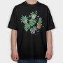 Dabbing Plants Cute, Tricou Oversize Barbati (Unisex)