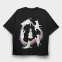 Unicorn Yoga, Tricou Oversize Barbati (Unisex)