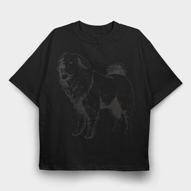 Russian Mastiff Dog, Tricou Oversize Barbati (Unisex)