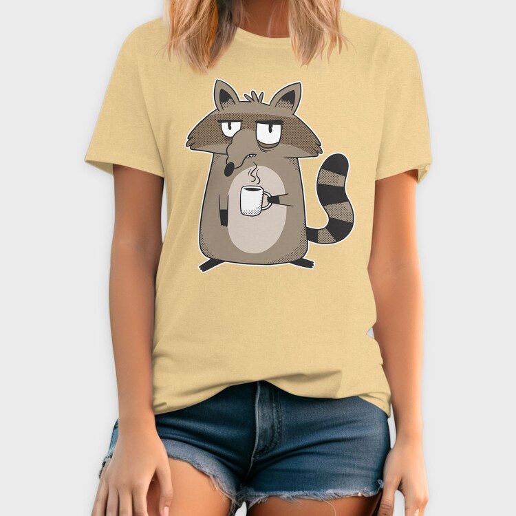 Grumpy Raccoon Coffee, Tricou Barbati (Unisex)