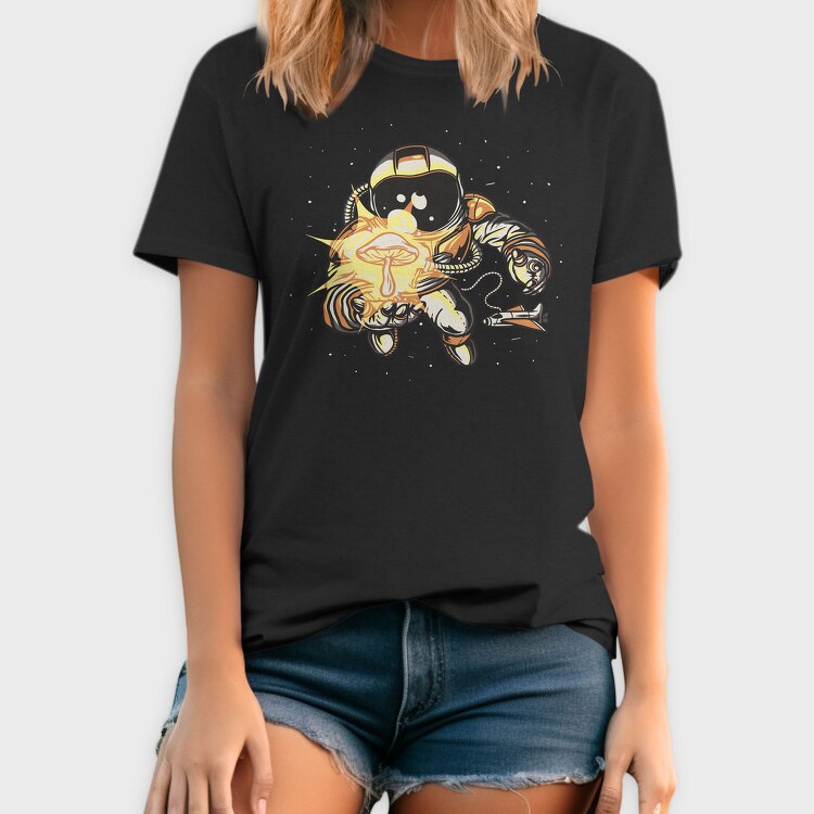Astronaut With Space Shroom Mushroom, Tricou Barbati (Unisex)