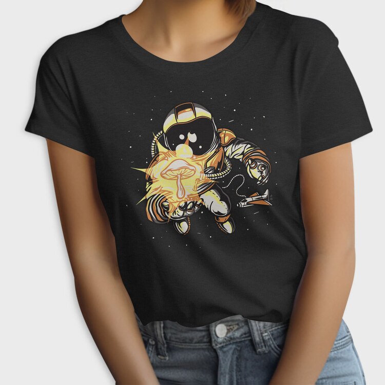 Astronaut With Space Shroom Mushroom, Tricou Femei