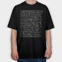 Unicorns In Lines, Tricou Oversize Barbati (Unisex)