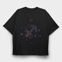 Sagittarius Floral Zodiac Sign, Tricou Oversize Barbati (Unisex)