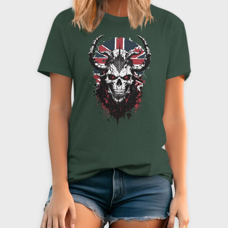 Union Jack Skull, Tricou Barbati (Unisex)