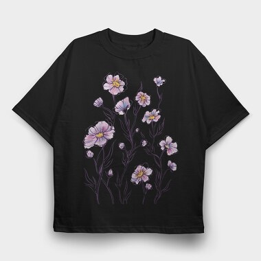 Flowers Watercolor Tote, Tricou Oversize Barbati (Unisex)