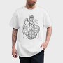 Sailing Anchor Illustration, Tricou Barbati (Unisex)