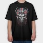 Union Jack Skull, Tricou Oversize Barbati (Unisex)