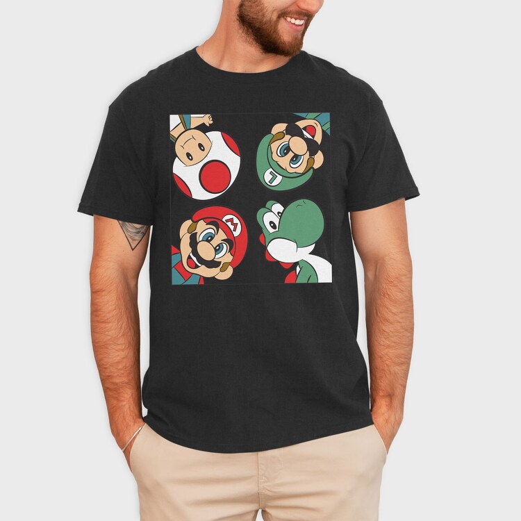 Super Mario 1, Tricou Barbati (Unisex)