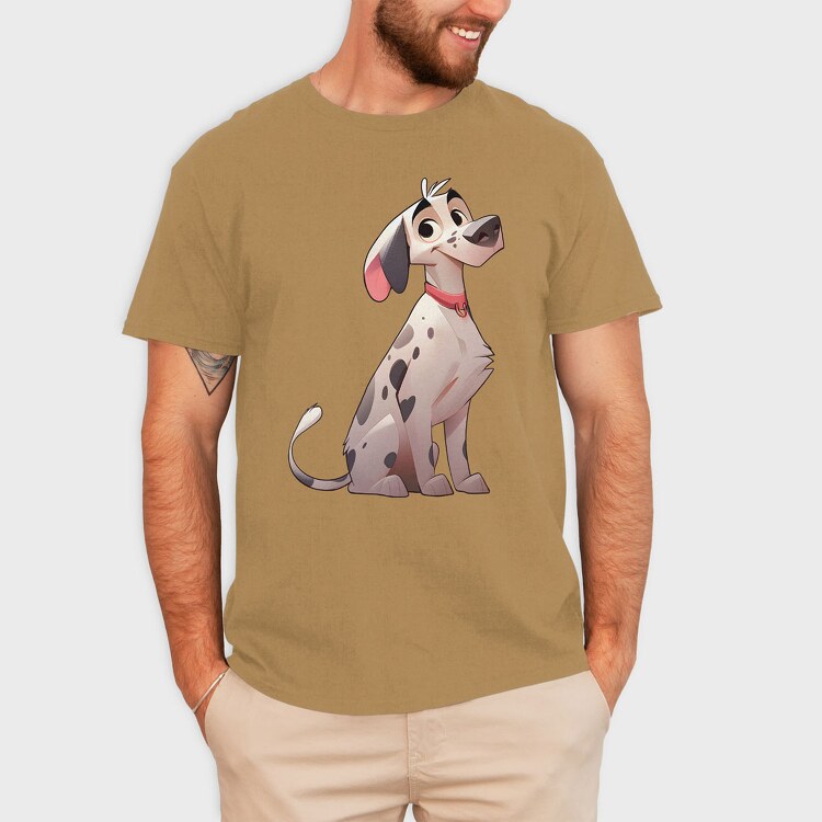 Dalmata Dog Cartoon, Tricou Barbati (Unisex)
