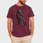 Cat on Bike, Tricou Barbati (Unisex)