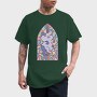Cat In Church Window Style Py, Tricou Barbati (Unisex)