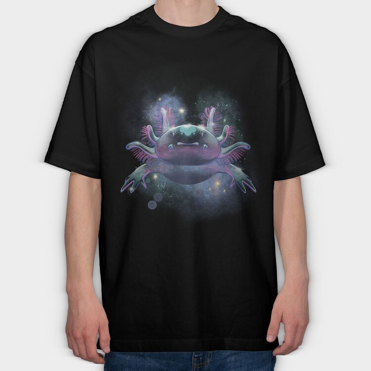 Cosmic Axolotl, Tricou Oversize Barbati (Unisex)