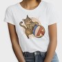 Cat Playing Volleyball, Tricou Femei