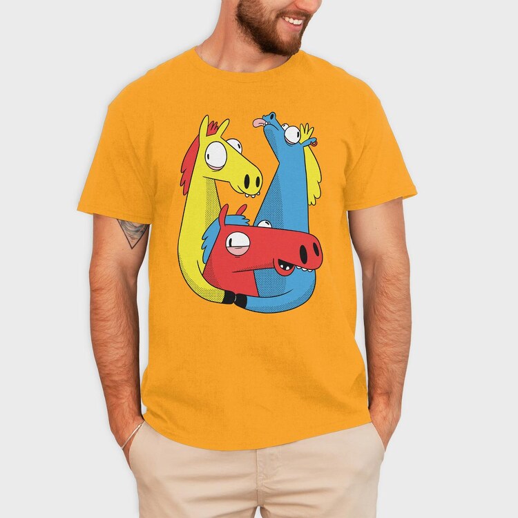 Crazy Horses, Tricou Barbati (Unisex)