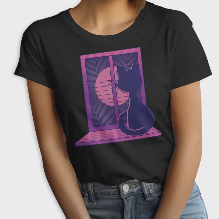 Cat In Window, Tricou Femei