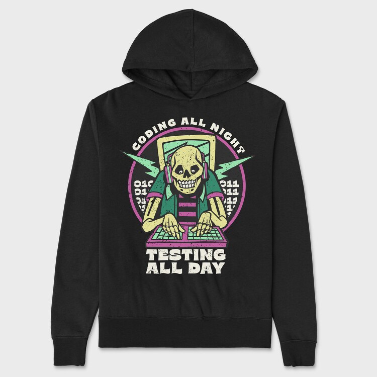 Skeleton Coding, Hanorac Oversize Barbati (Unisex)