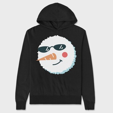 Christmas Snowman Faces 3, Hanorac Oversize Barbati (Unisex)