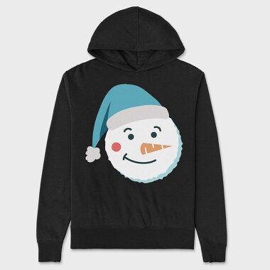 Christmas Snowman Faces 4, Hanorac Oversize Barbati (Unisex)