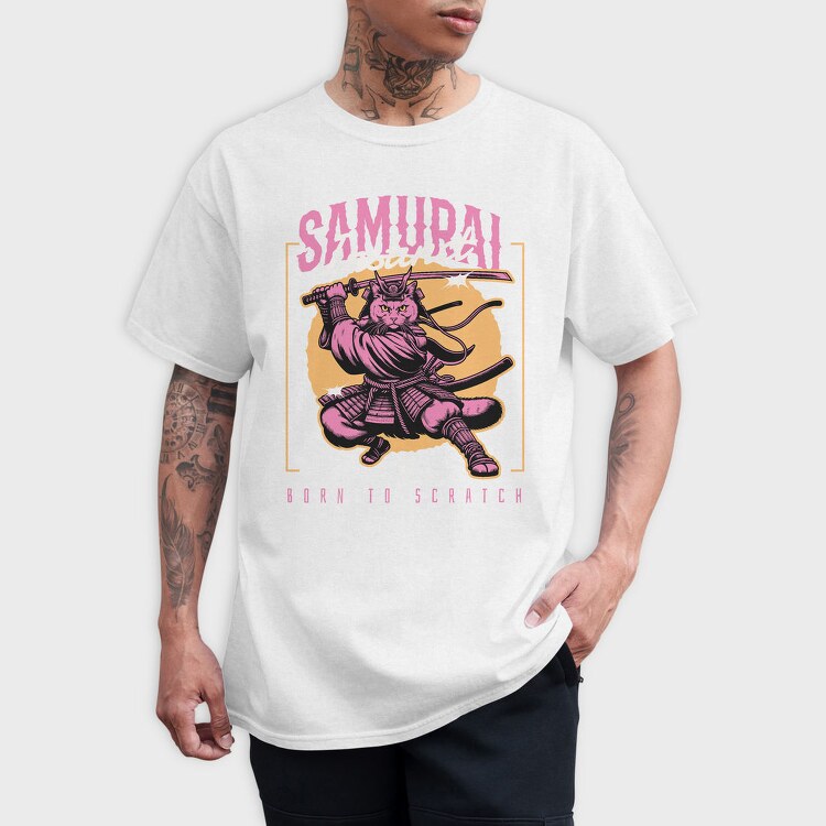 Samurai Instinct Cat, Tricou Barbati (Unisex)
