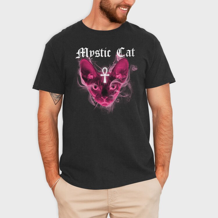 Mystic Sphynx Cat Spirit, Tricou Barbati (Unisex)