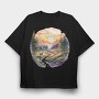 Forest Landscape Trees, Tricou Oversize Barbati (Unisex)