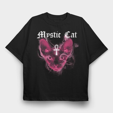 Mystic Sphynx Cat Spirit, Tricou Oversize Barbati (Unisex)