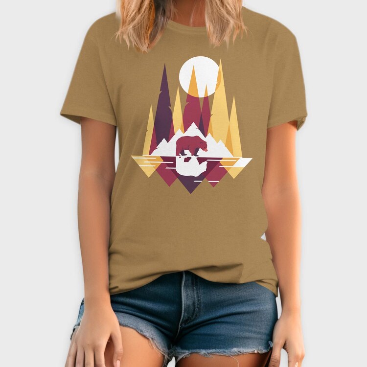 Bear Mountain Geometric, Tricou Barbati (Unisex)