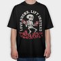 Gym Skeleton Anti Love Skelleton Sucks, Tricou Oversize Barbati (Unisex)