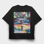 People Flying Psychodelic Lucid, Tricou Oversize Barbati (Unisex)