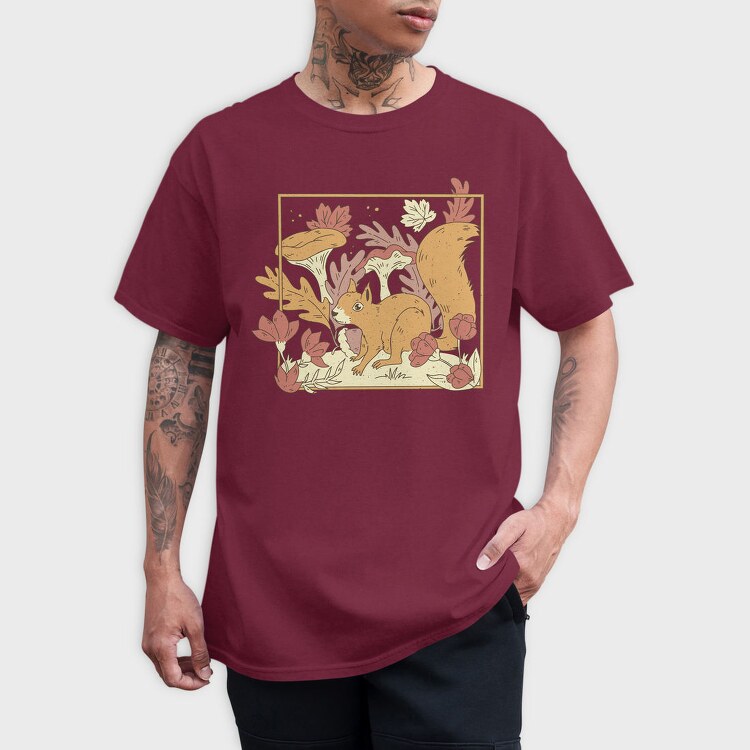 Cottage Core Forest Squirrel, Tricou Barbati (Unisex)