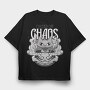 Halloween Cat Chaos Quote, Tricou Oversize Barbati (Unisex)