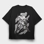 Person With Motorcycle Motorcyclist, Tricou Oversize Barbati (Unisex)