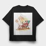 Santa Claus Beach Vacation, Tricou Oversize Barbati (Unisex)