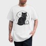 Halloween Mystical Black Cat, Tricou Barbati (Unisex)