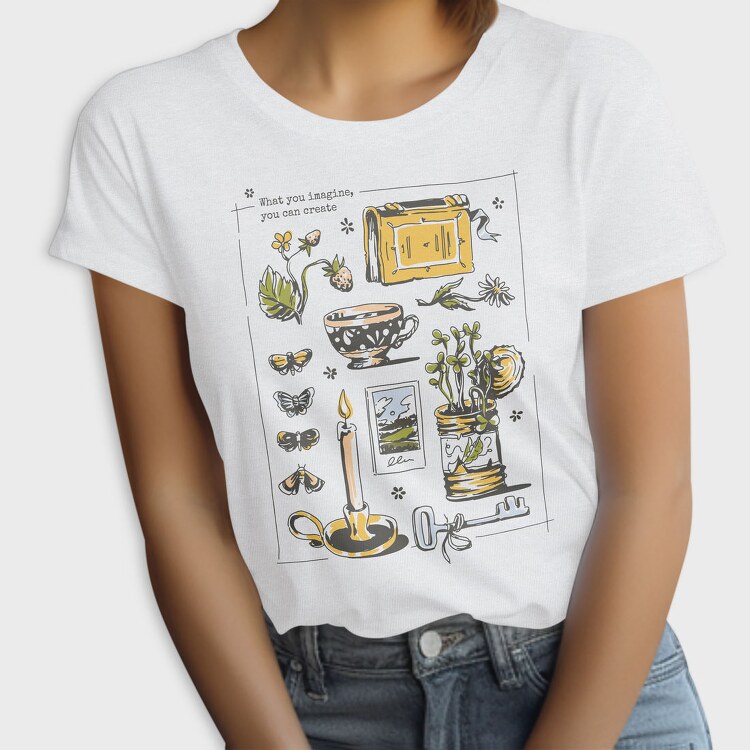 Cottagecore Lifestyle Elements Collection, Tricou Femei