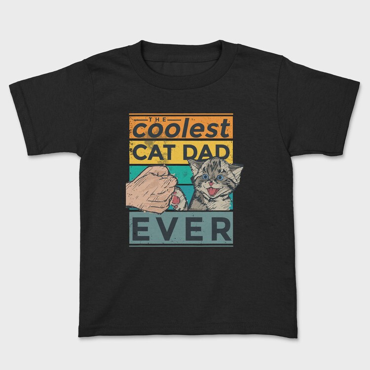 Tricou Copii, Coolest Cat Dad