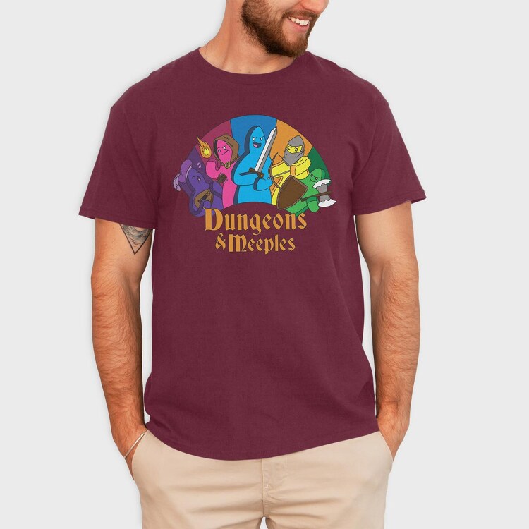 Dungeons Meeples, Tricou Barbati (Unisex)