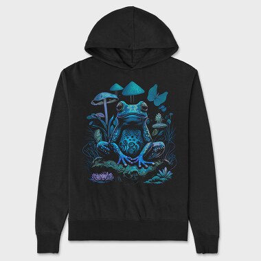 Trippy Frog Mushroom, Hanorac Oversize Barbati (Unisex)