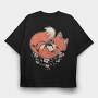 Fox Sakura, Tricou Oversize Barbati (Unisex)