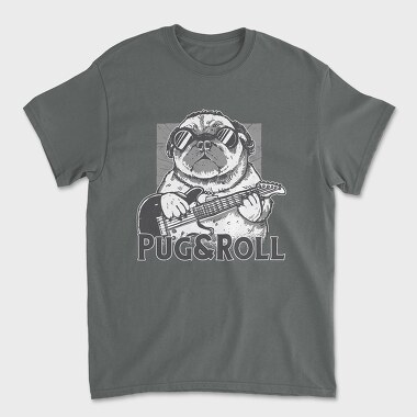 Tricou Barbati (Unisex), Pug And Roll