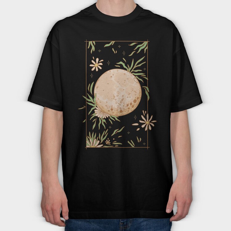 Cottagecore Moon, Tricou Oversize Barbati (Unisex)