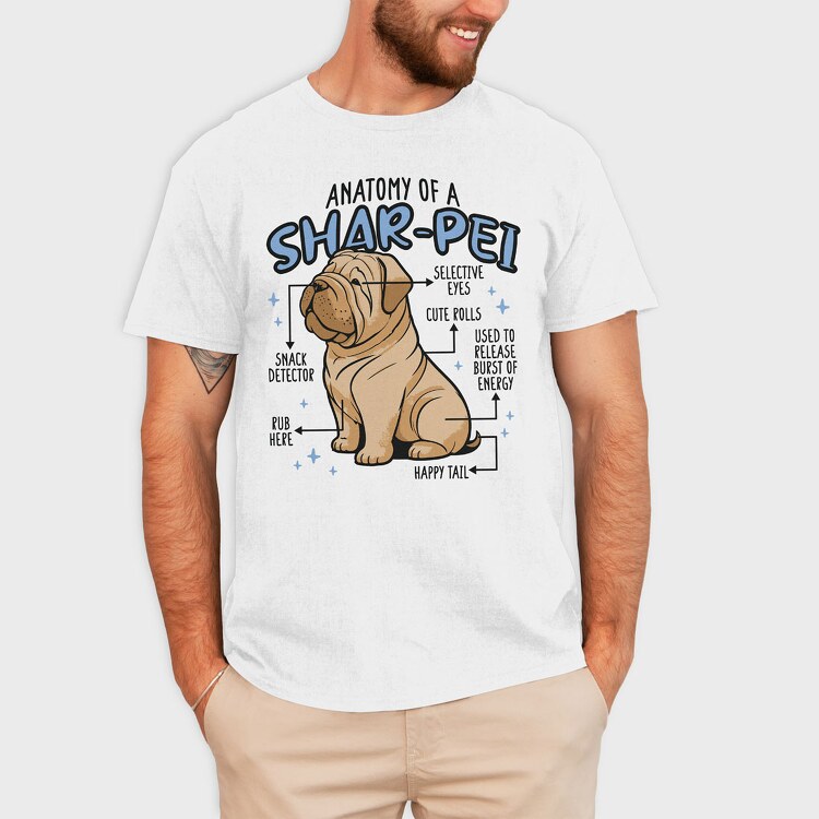 Anatomy of a Sharpei, Tricou Barbati (Unisex)