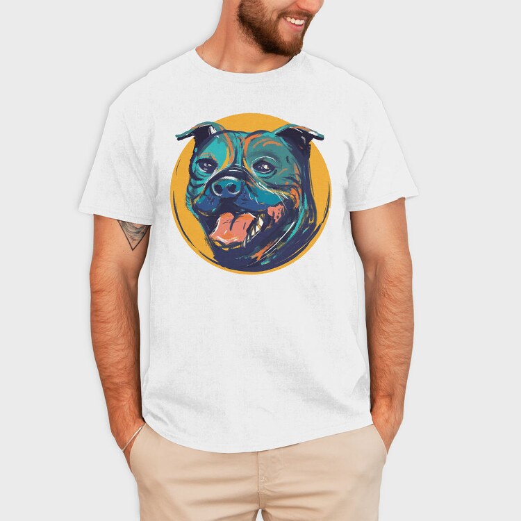Staffordshire Bull Terrier, Tricou Barbati (Unisex)